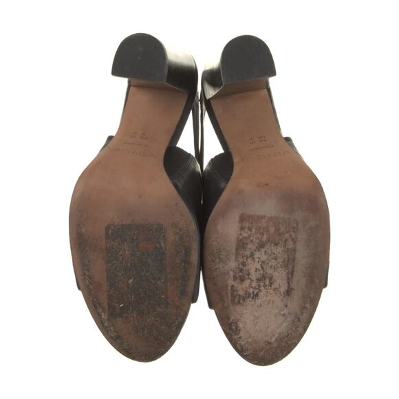 Vince Cutout Leather Heeled Sandal - 38 - Black - Picture 5 of 5